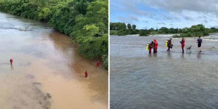 Bombeiros realizam buscas por bebê de 1 ano que desapareceu em rio de Goiás