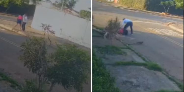 Vídeo: Mulher é internada na UTI após ser esfaqueada por ex no meio da rua, em Goiânia