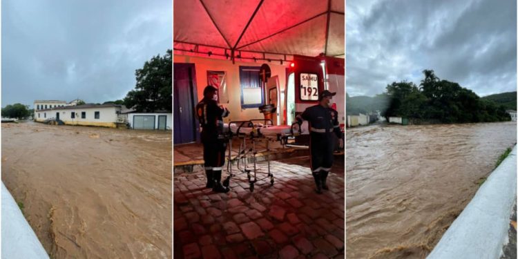 Cidade de Goiás entra em alerta após fortes chuvas; pacientes são transferidos de hospital