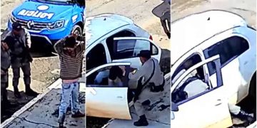 Vídeo Motorista foge de abordagem e leva PM dentro de carro, em Goiás
