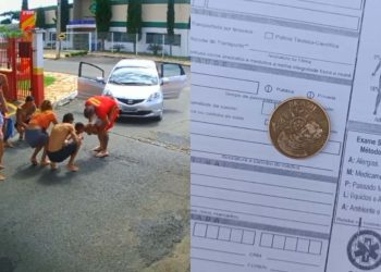 Vídeo: criança engasga com moeda e é socorrida por bombeiros, em Luziânia