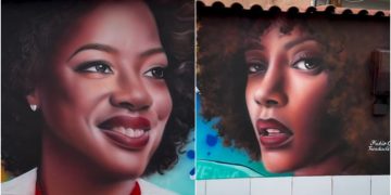 Atriz Viola Davis compartilha homenagem feita por artista goiano no RJ: "Te amo"