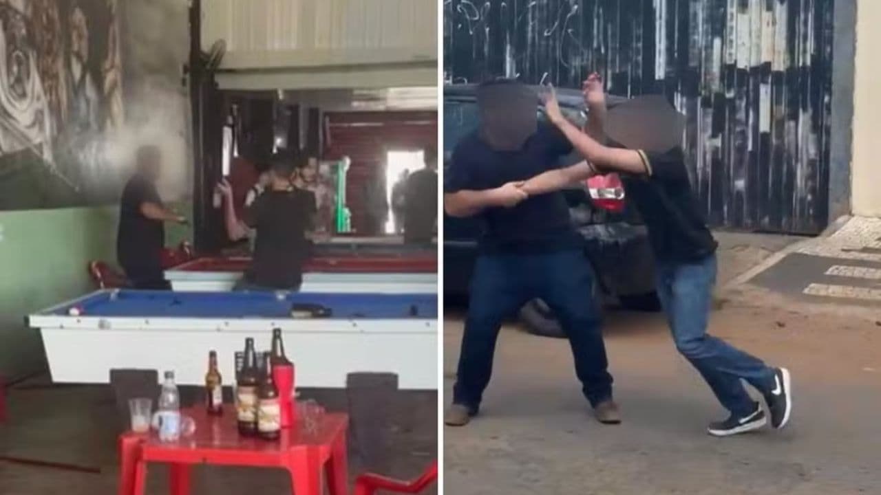 Universitários se agridem com taco de sinuca durante briga em bar de  Goiânia; vídeo