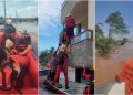 Bombeiros goianos resgatam pessoas e animais que estão ilhados no Rio Grande do Sul