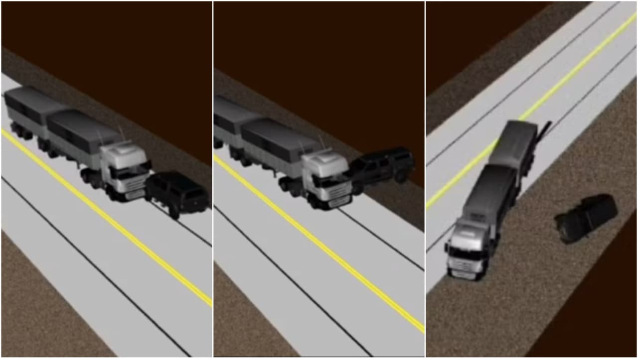 Simulação mostra como aconteceu acidente que matou PMs em rodovia de Goiás