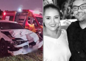 Casal morre após ser atingido por carro de luxo durante acidente na GO-154