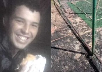 Jovem morreu ao cair enquanto escalava tela para pegar fola de futebol, em Goiás