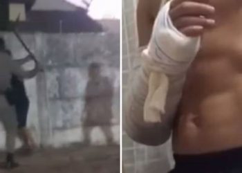 PM é filmado agredindo torcedor durante jogo de futebol em Goiás; vídeo