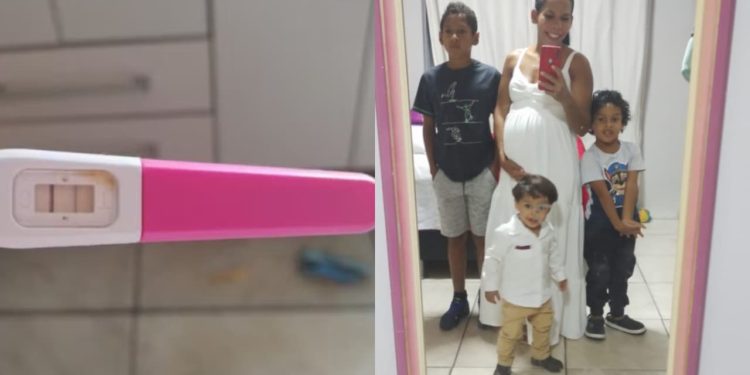 Mãe se emociona ao descobrir gravidez de menina após ter três filhos e ter laqueadura