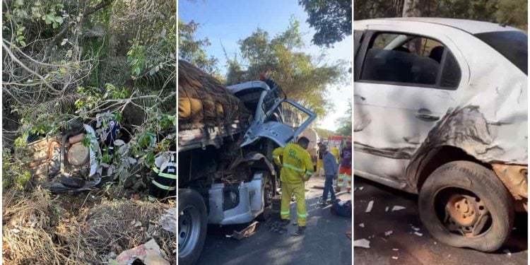 Mais de 10 veículos se envolvem em dois acidentes em menos de 24 horas na GO-070