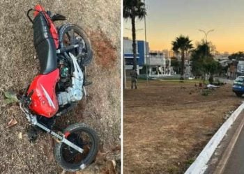 Motociclista morre em acidente após se deitar em moto para esconder placa, em Goiás