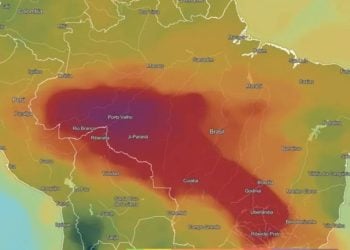 Mapa mostra que Goiás está na lista dos estados com qualidade do ar insalubre