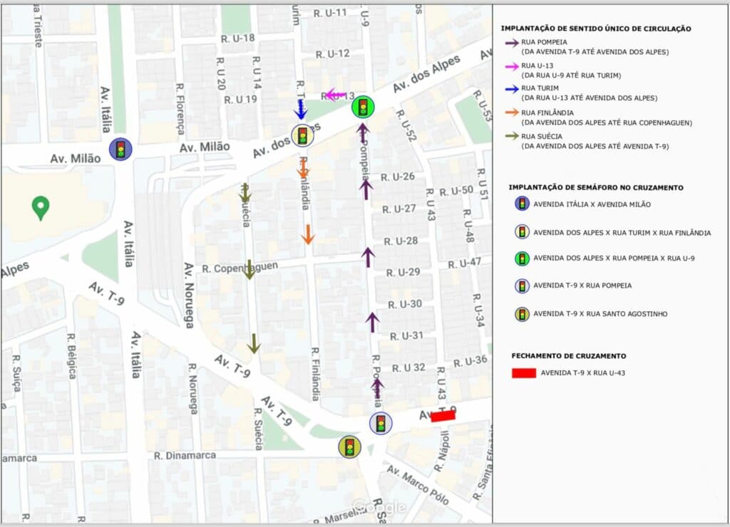 Mudanças no trânsito na T9