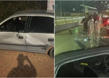 Policial civil é atropelado após motorista tentar fugir de fiscalização, em Anápolis