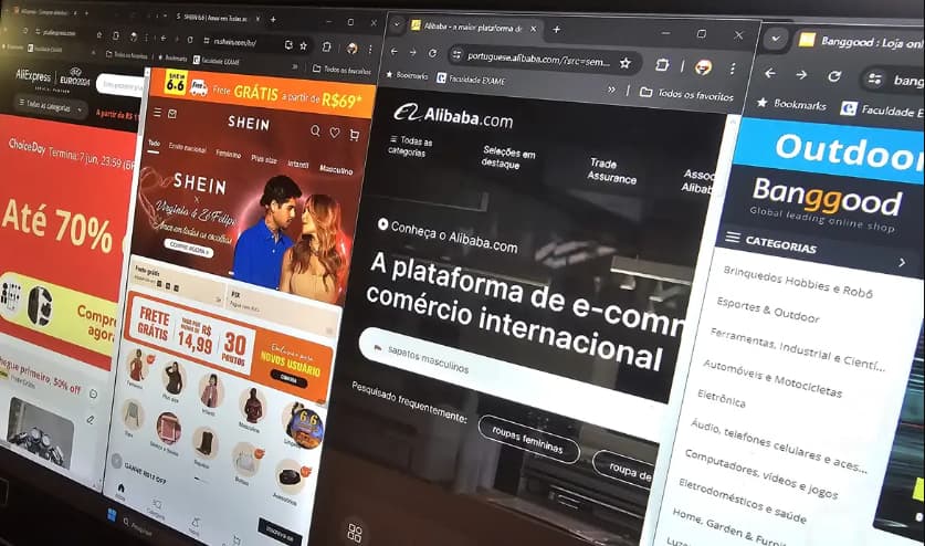 taxação da shein, shopee e aliexpress