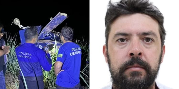 Avião agrícola cai e mata piloto após bater contra torre de transmissão em Goiás