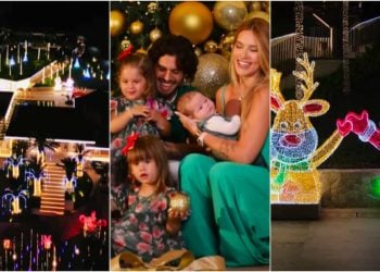 Virgínia e Zé Felipe inauguram decoração de natal em mansão luxuosa em Goiânia