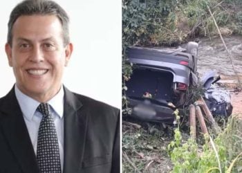 Ministro do TST e outras duas pessoas ficam feridas após carro cair de ponte, em Goiás