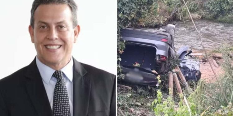 Ministro do TST e outras duas pessoas ficam feridas após carro cair de ponte, em Goiás