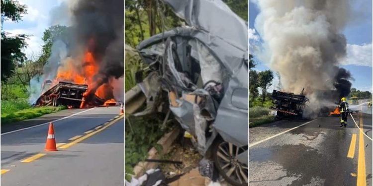 Oito pessoas morrem carbonizadas e uma é decapitada em acidentes em rodovias de Goiás