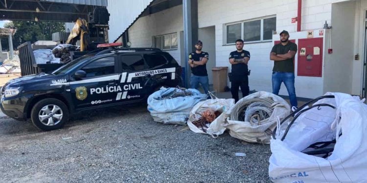 Polícia apreende quase meia tonelada de cabos de cobre furtados da Equatorial, em Goiânia