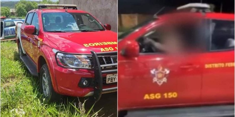 Vídeo: Homem furta viatura do Corpo de Bombeiros e é filmado comemorando com amigos