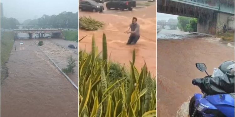 Vídeo Com alto volume de chuvas, Goiânia volta a sofrer com alagamentos