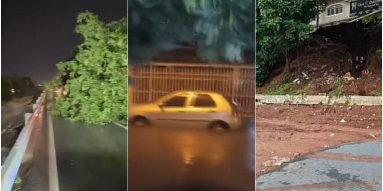 Chuva em Goiânia causa, estragos, alagamentos e deslizamentos de terra