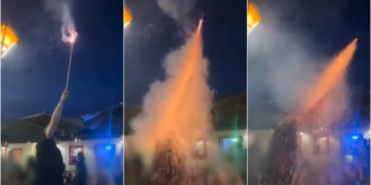 Vídeo: cinco pessoas ficam feridas após explosão de fogo de artifício, em Pirenópolis