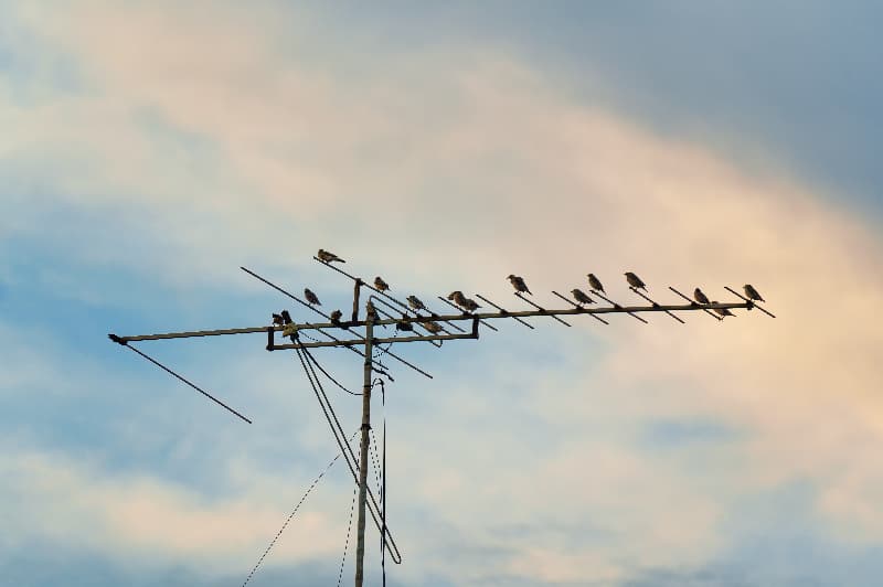 Antena no telhado