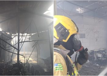 Incêndio atinge escola infantil no Parque Oeste Industrial, em Goiânia 