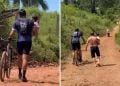 Vídeo Ciclistas encontram menino perdido em estrada de terra, em Goiás