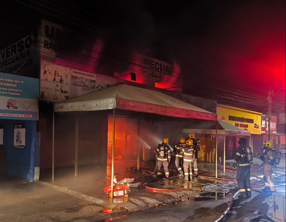 Incêndio loja agropecuária 