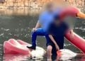Pedalinho afunda com ocupantes no Lago das Rosas, em Goiânia