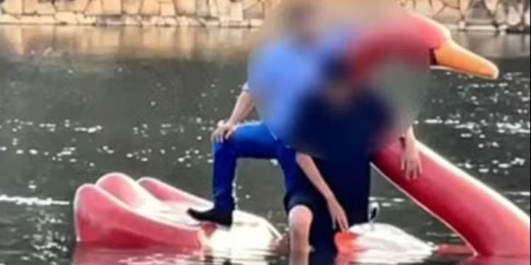 Pedalinho afunda com ocupantes no Lago das Rosas, em Goiânia