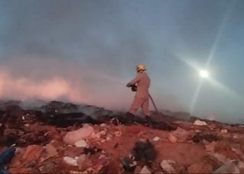 Incêndio compromete área de aterro sanitário em Bela Vista de Goiás