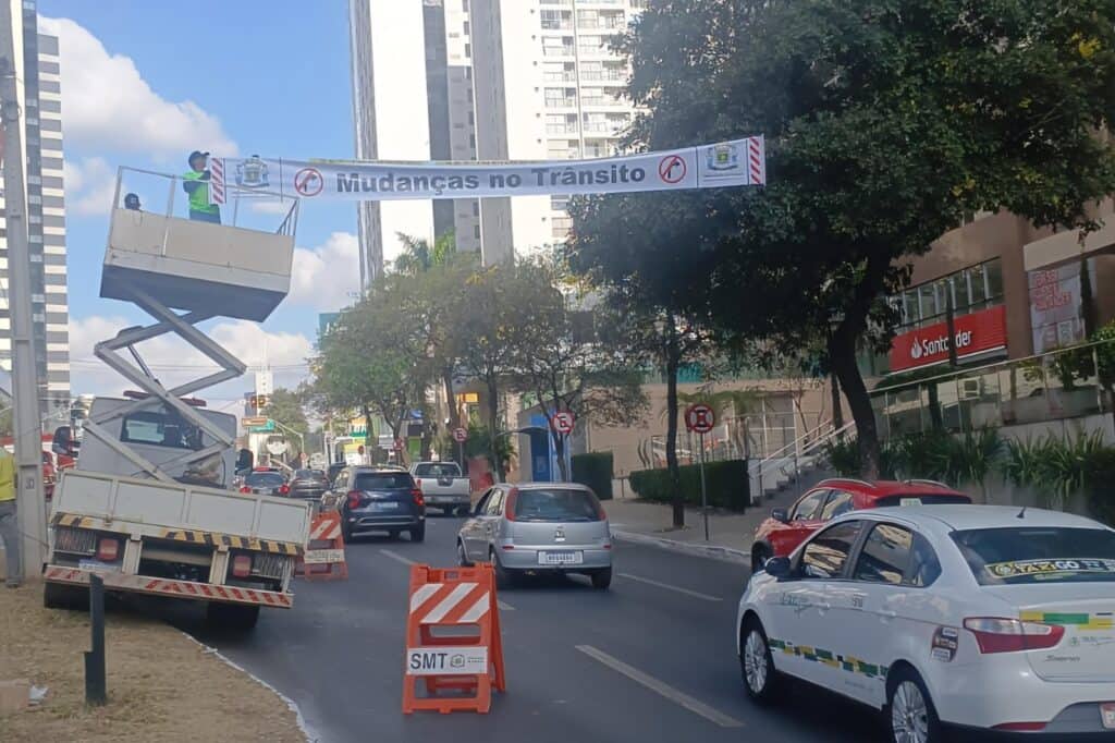 Trânsito no entorno da Avenida Jamel Cecílio, em Goiânia, passa por mudanças; veja
