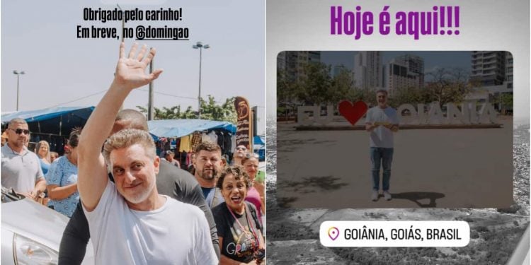 Luciano Huck agita a região da 44 em Goiânia em entrega do prêmio "Familhão"