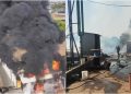 Incêndio atinge fábrica de produtos químicos na GO-070, em Goiânia