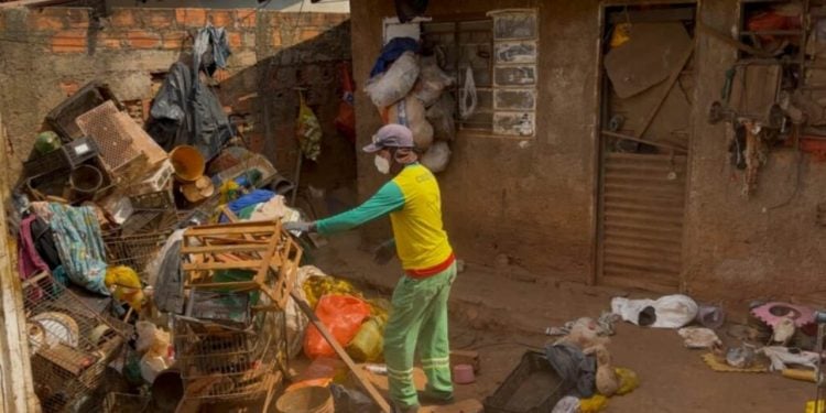 Prefeitura de Goiânia retira 72 toneladas de lixo de casa em limpeza compulsória