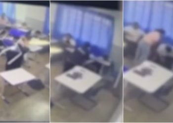 Vídeo: adolescente dá cadeirada em estudante dentro de sala de aula em Goiás