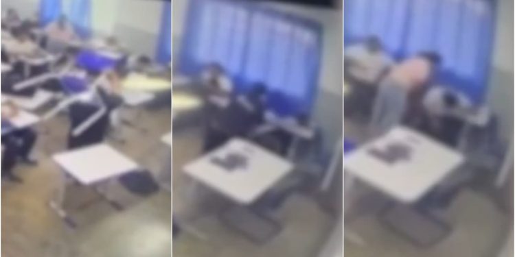 Vídeo: adolescente dá cadeirada em estudante dentro de sala de aula em Goiás