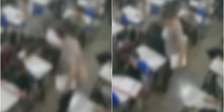 Vídeo: Professor agride aluno dentro de sala de aula, em Goiás