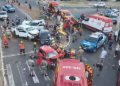 Morre um dos feridos em acidente com 6 veículos no Jardim América; vídeo mostra batida