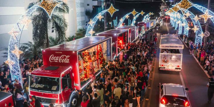 Confira os pontos de parada da Caravana Iluminada de Natal Coca-Cola em Goiás